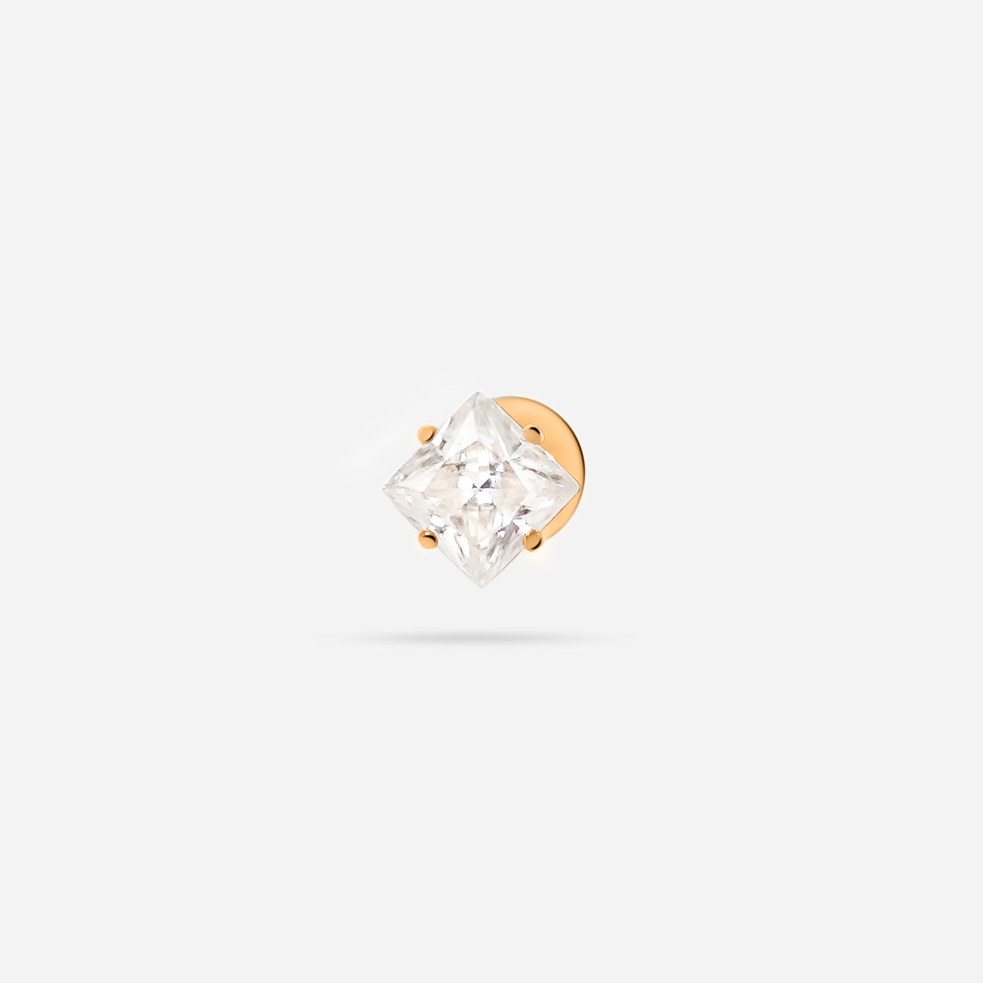 Biggy Everyday Square Moissanite Stud