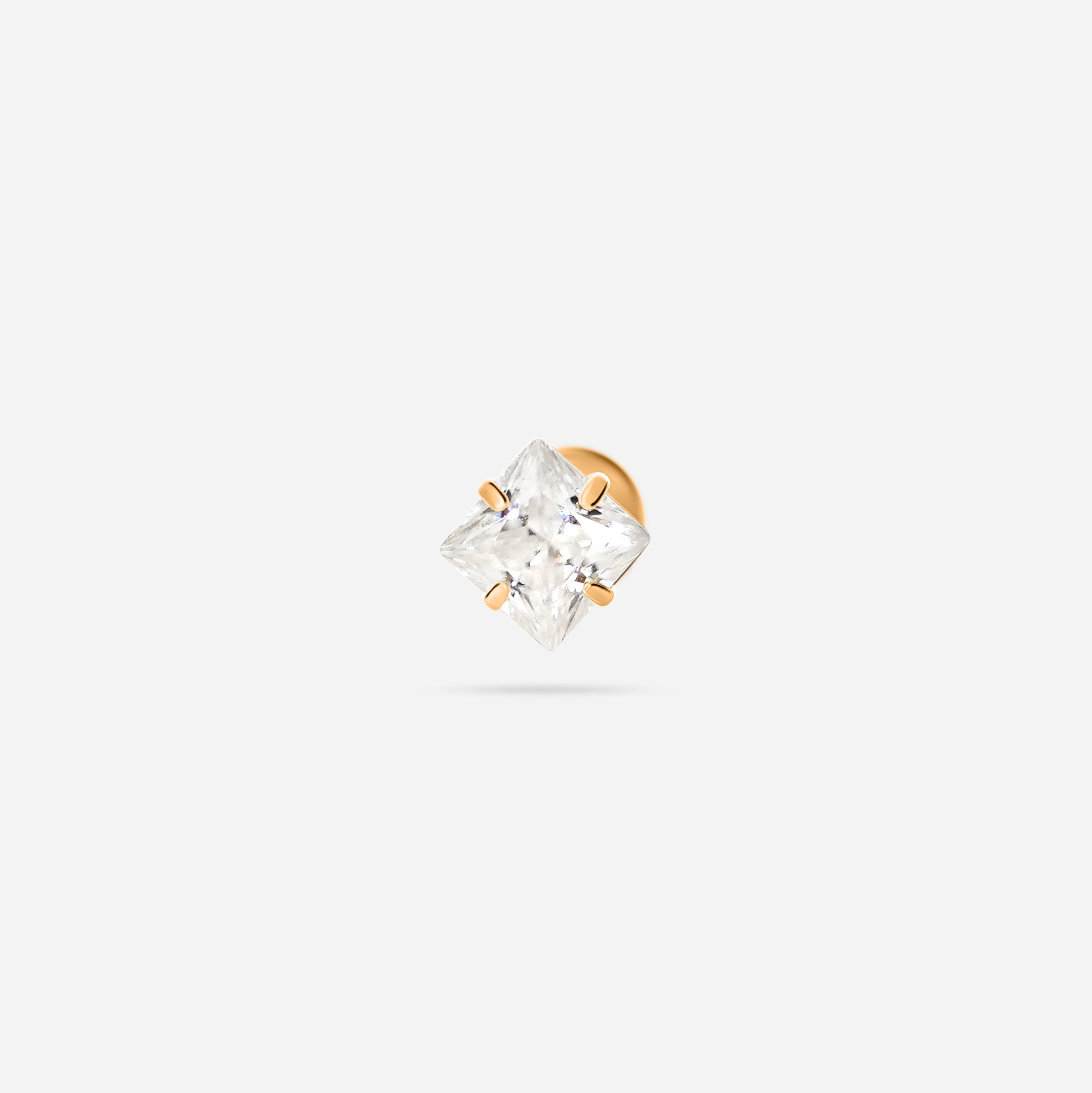 Biggy Everyday Square Moissanite Stud