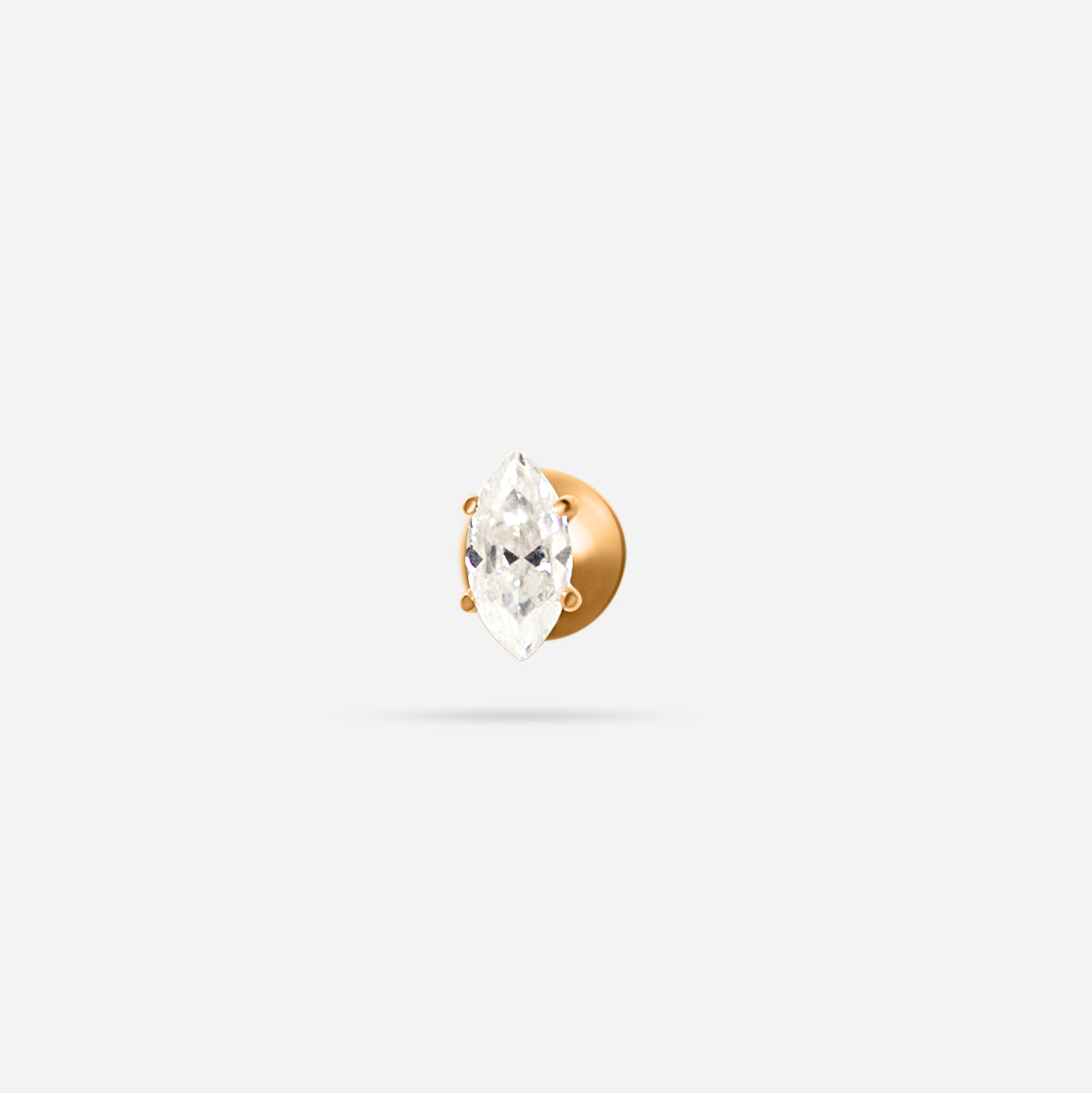 Biggy Marquis Moissanite Stud